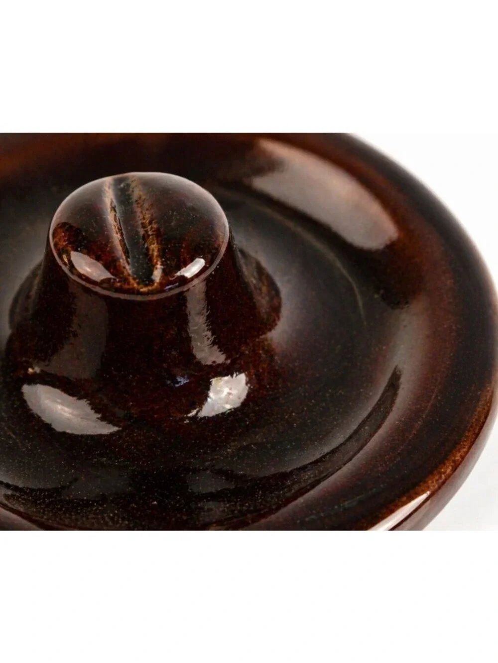 Vintage USA Stoneware Crock Brown Glaze 1970s